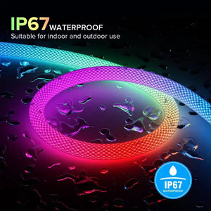 Bande LED néon flexible en silicone IP67, synchronisation musicale, contrôle vocal, RGB intelligent, Wifi Mesh, bande LED intelligente RGB, lumière néon LED - Product Image 3