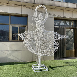 Figura de Hada de acero inoxidable personalizada, escultura para jardín, hotel, decoraciones creativas al aire libre - Product Image 4