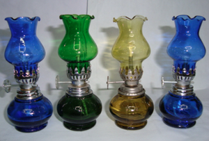 Diamant rond à l'<span class=keywords><strong>ancienne</strong></span> rouge vert bleu bocal vide bouteille en <span class=keywords><strong>verre</strong></span> <span class=keywords><strong>lampe</strong></span> à huile lanterne avec mèches décoration de table pour la maison lampes à huile - Product Image 3