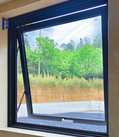 Nuevo Producto, Ventana de Aluminio Laminado Ultra Transparente con Persiana y Función de Apertura Abatible para Uso en Exteriores y Villas