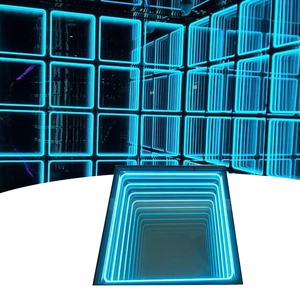 इन्फिनिटी समशीड ग्लास लाइट पोर्टेबल 2 फीट वायरलेस 3 डी मिरर चुंबक द्वारा संचालित डांस फ्लोर - Product Image 1