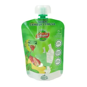 可定制塑料立式环保婴儿食品袋可重复使用的喷口液体包装袋