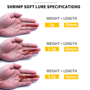 5cm 6cm 7cm 10 cái/gói thực tế Shad mồi tôm biển Bass mềm Mồi Câu Cá bơi nhựa mềm thu hút cho câu cá - Product Image 2