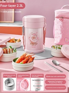 Caixa de Almoço de Aço Inoxidável Japonesa de Alta Isolação, Três Camadas, Multiuso, Grande Capacidade para Estudantes, 12 Horas - Product Image 6
