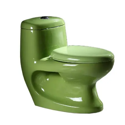 Manufacturers direct color toilet intelligent cleaning glazed toilet seat household straight flush siphon seat toilet