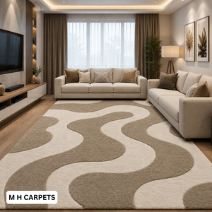 Alfombra moderna de lana hecha a mano, alfombra de lujo personalizada para hotel, sala de estar, decoración de interiores del hogar - Product Image 1