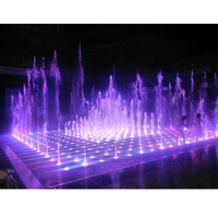 Grand extérieur magique décoratif musique éclairée danse fontaine d'eau sol sec musique fontaine ornement