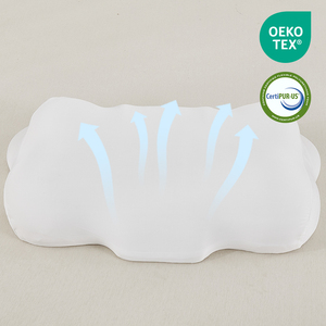 Bantal Leher Ergonomis Paten Terbaru, Bantal Fungsional Stylish Berbahan Memory Foam dengan Sarung Pendingin Putih yang Dapat Dilepas - Product Image 3