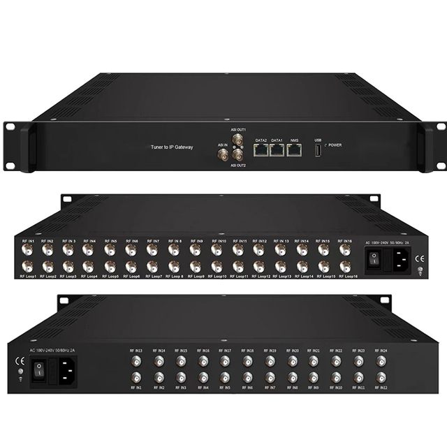 Satellite Streamer Digital High Definition 16 In1 DVB-S to IP Spts Mpts FTA DVB-S2 to UDP/RTP 24in1 Tuner to IP Gateway