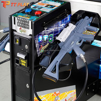 Machine de jeu de tir à pistolet avec écran 55 pouces, capteur de mouvement et commande par pédale, pour usage commercial, borne d'arcade à monnayeur