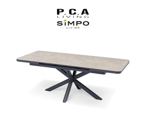 Ensemble de meubles d'extérieur haut de gamme SIMPOLIFESTYLE, ensemble de salle à manger de luxe <span class=keywords><strong>PARIS</strong></span> pour jardin, 6 places, table extensible en aluminium pour balcon - Product Image 4