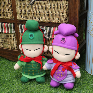 Yueda Youpin – poupées en peluche des guerriers en terre cuite, couleur vert et violet, jouet pour enfants de 5 à 7 ans, figurine en peluche douce unisexe, cadeau - Product Image 1