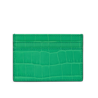 Porte-cartes de crédit et d'identité en cuir de crocodile, fin, avec impression de logo personnalisée, blocage RFID, poche avant, sans fermeture, vente en gros