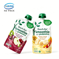 Sachets Doypack personnalisables de qualité alimentaire avec bec verseur pour jus de fruits, yaourt, purée de fruits et aliments pour bébés