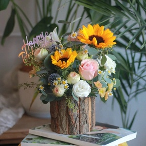 Chất Lượng Tốt Nhất Handmade Phong Cách Thanh Lịch Tay Khắc Cổ Chân Bình Cho Trang Trí Gỗ Chậu Hoa Gỗ <span class=keywords><strong>Planter</strong></span> Hộp - Product Image 3