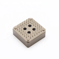 Conector PLCC de 20P, 28P, 32P, 44P, 52P, 68P, 84P con orificios pasantes, aguja recta, marrón, tubo totalmente estañado, zócalo IC 5G, nuevo conector PLCC