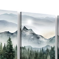 Décoration d'intérieur, 3 pièces, impressions sur toile encadrées, style Art Déco, peinture à l'huile de paysage, art mural imprimé numériquement