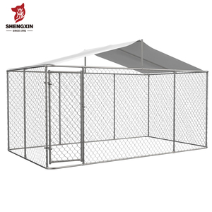 10X10X6 ayak açık galvanizli zincir bağlantı köpek çit kulübesi kafes büyük köpek için - Product Image 2