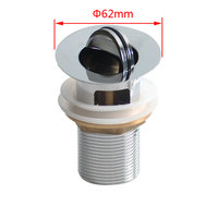 WaiiHO 019 – Bonde de lavabo moderne en laiton chromé de 3 pouces avec trop-plein à clapet, conception durable pour salle de bain