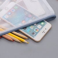 Bolsa de Plástico Impermeable Personalizada para Documentos, Bolsa con Cierre de Malla, Carpeta Transparente para Archivos, para Material Escolar y de Oficina, Bolsa de Archivo de PVC A4