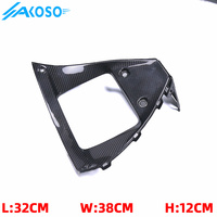 AKOSO Kit de carénage de protection de panneau en V de protection de radiateur de moto en fibre de carbone sèche complète pour Yamaha R1 R1M 2015-2024 2021 2022 2023