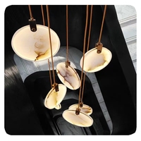 Lampe moderne nordique pour escalier tournant de luxe, réglable en hauteur, en marbre, pour restaurant, chambre à coucher, chevet, villa