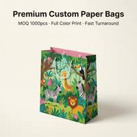Sac de shopping en papier de luxe avec poignée en ruban satiné, logo monogramme en feuille d'or noir mat imprimé sur mesure, emballage cadeau pour boutique
