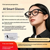 Nouvelles Lunettes Intelligentes IA 2026 avec Photo/Vidéo HD 8MP pour Appels, Traduction en Temps Réel, Diffusion en Direct, Contrôle Vocal Tactile, Type-C