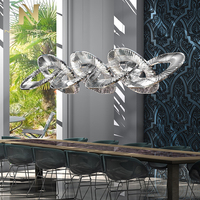 Lampe sur mesure professionnelle décoration intérieure hôtel Villa escalier Led lustre en cristal suspension