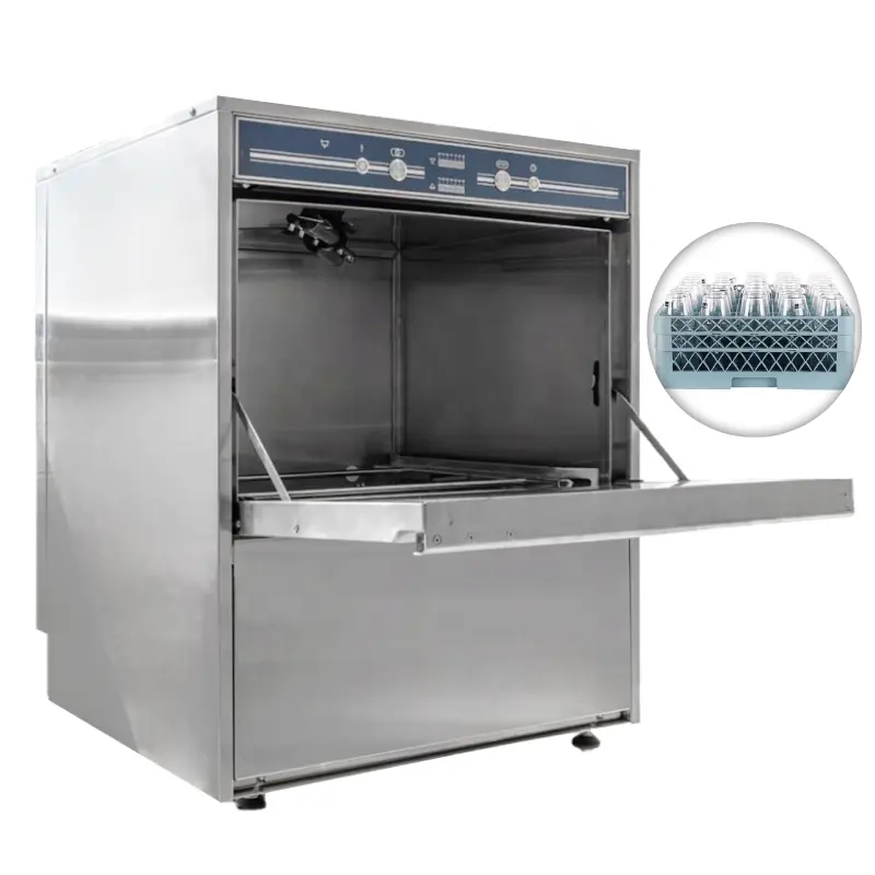 Lave-vaisselle en verre automatique commercial avec lave-vaisselle multifonctionnel de comptoir