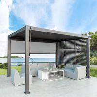 Jardin Patio Motorisé Louvre Screen Rollen Outdoor Aluminium Gazebos Bioclimatic Pergola Roof System Waterproof