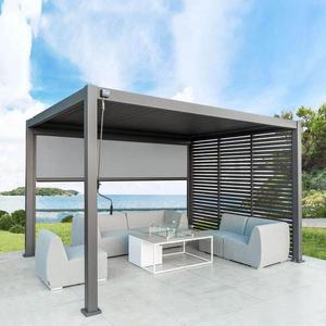 Jardin Patio Motorisé <span class=keywords><strong>Louvre</strong></span> Screen Rollen Outdoor Aluminium Gazebos Bioclimatic Pergola Roof System Waterproof - Product Image 2
