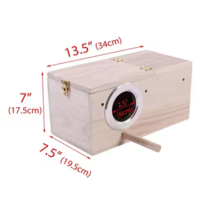 Commercio all'ingrosso grandi gabbie per l'allevamento di uccelli in legno naturale scatola di allevamento per pappagallini - Product Image 5