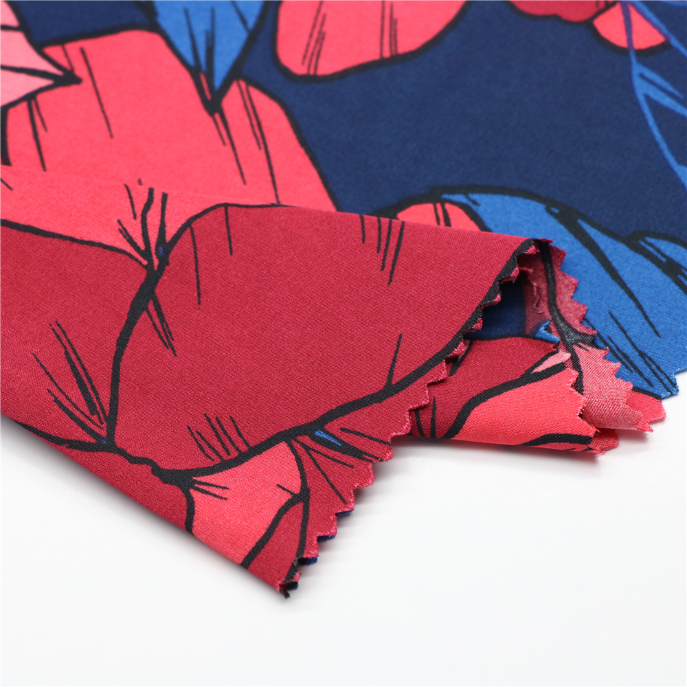 Текстиль полиэстер цифровая печать ткань 50D новый дизайн эластан атласная ткань для шарфа