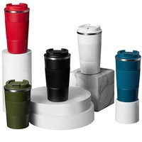 Tasses à café isothermes en acier inoxydable à double paroi, anti-fuite, avec logo personnalisé imprimé