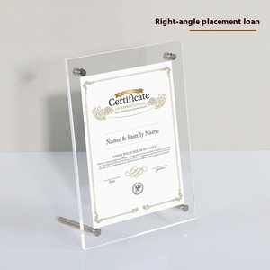 A4 plexiglass ủy quyền thư giấy chứng nhận khung Acrylic Pha lê bảng hình ảnh khung giấy phép kinh doanh Khung kính - Product Image 6