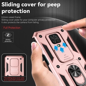 Funda protectora resistente a prueba de golpes con soporte de anillo, cubierta de lente de protección de cámara, armadura anticaída de supervivencia para <span class=keywords><strong>REDMI</strong></span> note 9s/Note 9 PRO - Product Image 3