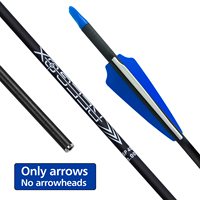 Flèches en fibre de carbone à pourcentage élevé pour la chasse/le ciblage 250-800 100 Plumes en plastique à grains Flèches en carbone pour le tir