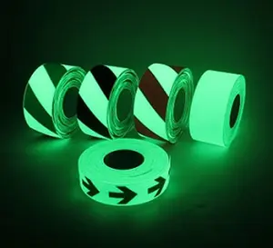 MANCAIグローインザダークテープグリーン蛍光スパイクステッカー連続発光テープ