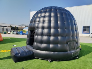 Casa <span class=keywords><strong>de</strong></span> Brinco Inflable Comercial Negra <span class=keywords><strong>de</strong></span> PVC, Castillo Inflable Tipo Iglú para Alquiler <span class=keywords><strong>de</strong></span> Eventos, Fiestas al Aire Libre, Jardín, Carnaval - Product Image 3