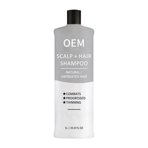 Champú natural personalizado para engrosar el cabello, gel nutritivo para el cuero cabelludo, fórmula suavizante, hidratante y refrescante - Product Image 1