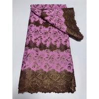 Nouveau tissu en dentelle à sequins 100 % polyester tricoté, découpé au laser, respirant, coloré, de qualité supérieure, pour textile de maison, poids moyen