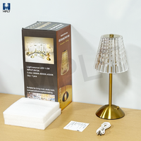 Lampes de table LED sans fil rechargeables en cristal, style nordique européen, pour restaurant, bureau, avec commande tactile, décoration intérieure