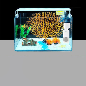 Aquarium domestique en verre incurvé - Petit aquarium écologique pour poissons et tortues - Product Image 3