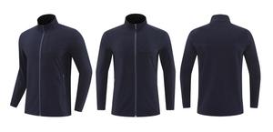 Camisetas de Fútbol para Hombre al por Mayor, Resistentes al Viento, para Invierno, Manga Larga, Transpirables, de Secado Rápido, con Cierre de Cremallera, Cuello Redondo, 220g, Spandex/Poliéster - Product Image 5