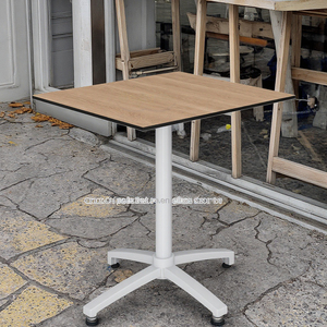 Tables pliantes carrées modernes en bois HPL stratifié pour extérieur, idéales pour cuisine, restaurant, café – Offre spéciale - Product Image 5