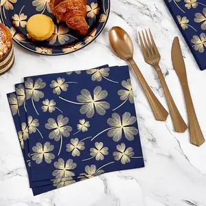 Eco- Friendly Disposable Tableware Set Disposable Party Supplies Kits Party Holiday Supplies Paper Dinner/Dessert Plates Napkins