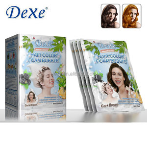 DEXE Plant Bubble Dark Brown Wine Red Natural Black Hair Color Dye <span class=keywords><strong>Shampoo</strong></span> para mujeres y hombres Easy-to-Wash Hair Washing Color OEM - Product Image 2