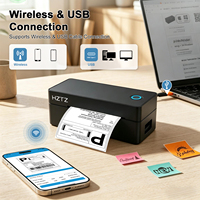 Impresora de Etiquetas Térmicas HZTZ de 4 Pulgadas, Compatible con USB + WiFi, Android/iPhone/Windows/Mac, 1 Año de Garantía