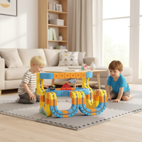 Ensemble de jouets de train éducatif pour enfants, 131 pièces, voiture électrique magnétique multifonctionnelle à faire soi-même avec orbite de lévitation